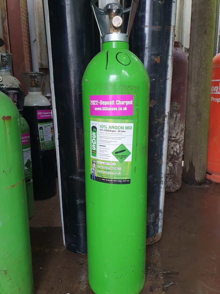 SGS Gas 10 Argon Mix 30Ltr Sparks Welding Services