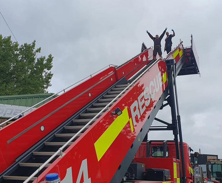Aluminium Welding Airport Fire Rescue Steps Repair Middlesex, West London